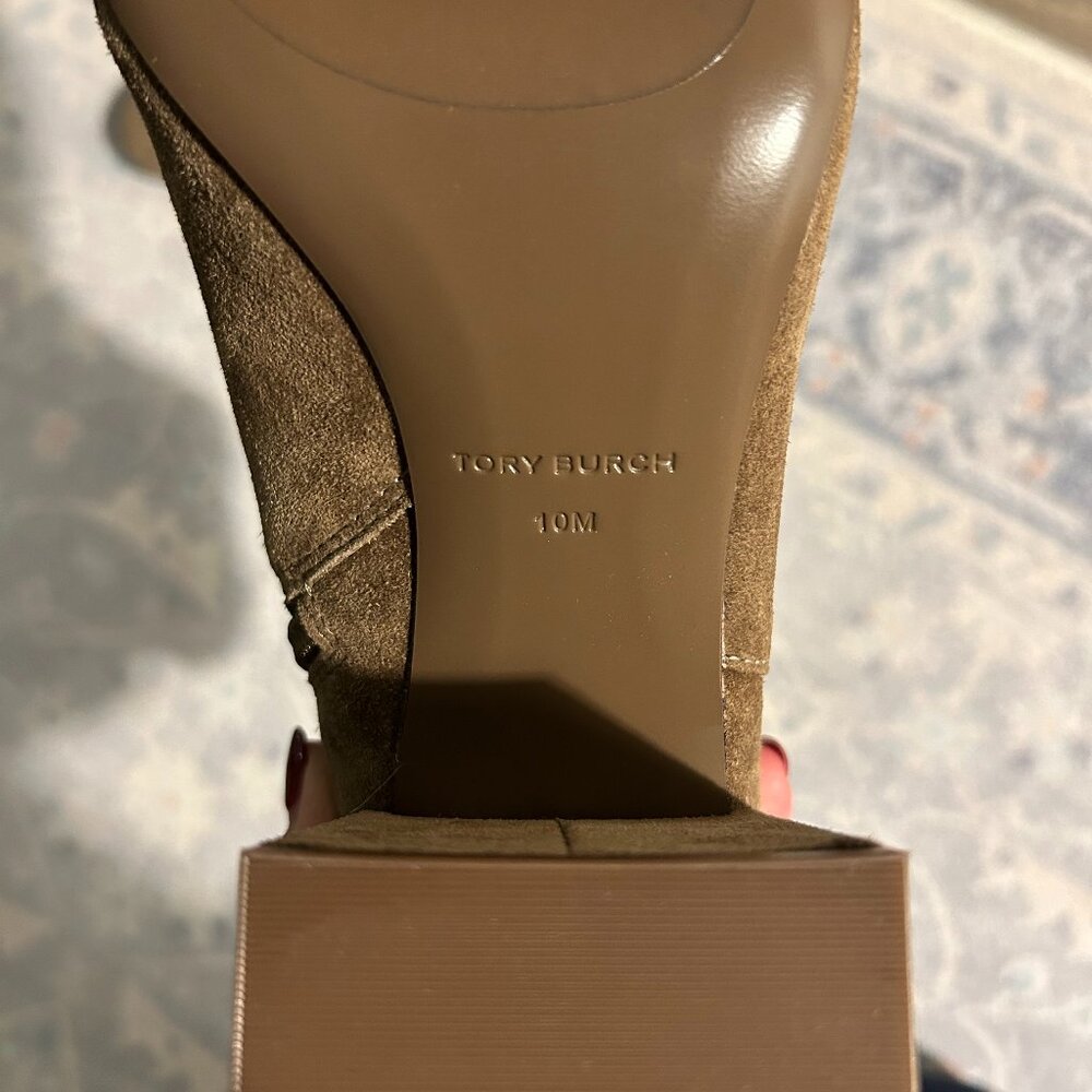 Tory Burch brown suede heeled boots - Picture 4 of 5